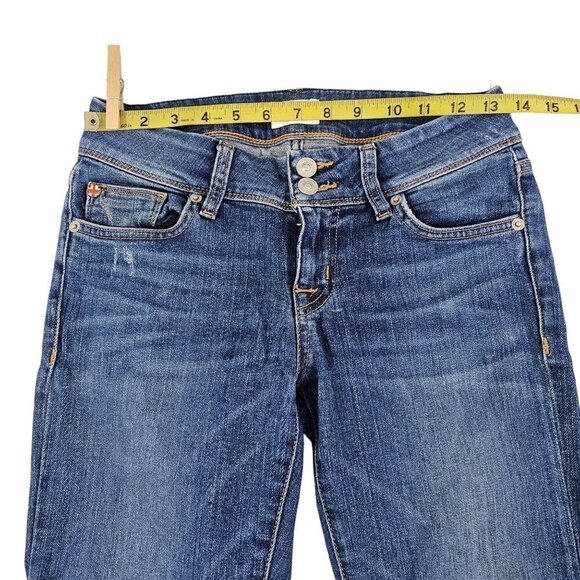 Hudson Ginny Straight with Cuff Distress Crop Low Rise Women’s Jeans - Size 25 - Picture 7 of 16